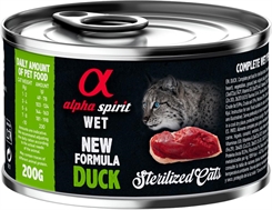AlphaSpirit CAT Sterilised Duck (and) 200g dåse